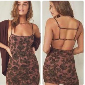 NEW Intimately Free People Floral Bring it Back Mini Slip Dress Size Large